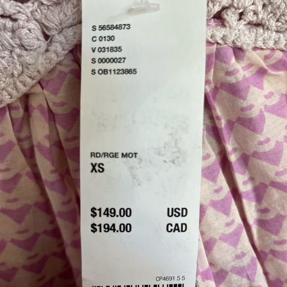 Kimchi Blue Cotton & Crocheted Top. Small. NWT. - Picture 4 of 10